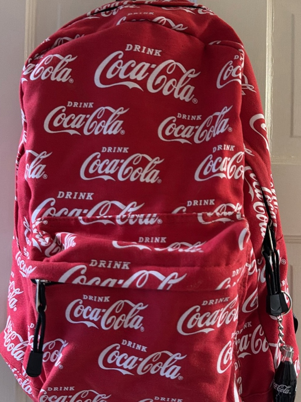 Coca-Cola Red and White Logo Print Backpack